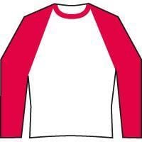 SF Mini SM271 - T-shirt de baseball à manches longues pour enfant White/ Red
