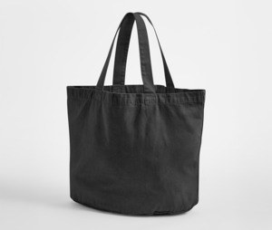 WESTFORD MILL WM345 - Sac shopping ovale en coton recyclé délavé Vintage Black