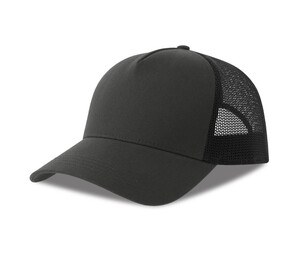 ATLANTIS HEADWEAR AT228 - Casquette 5 pans style trucker en coton Dark Grey/Black