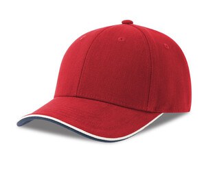 ATLANTIS HEADWEAR AT290 - Contrasting 6-panel cap Red