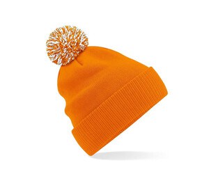 Beechfield BF450 - Bonnet avec Pompon Orange / White