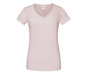 Fruit of the Loom SC155 - Women's v-neck t-shirt Powder Rose